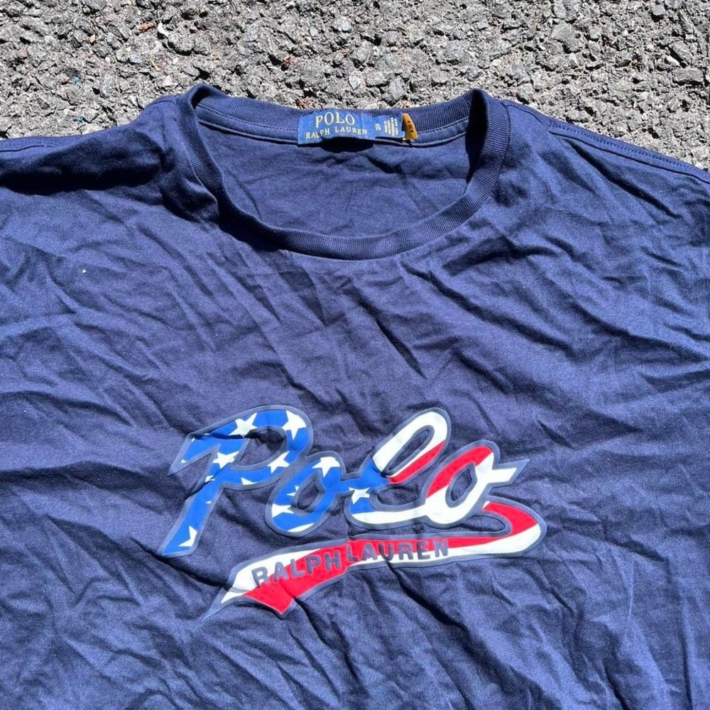 1990s Polo Ralph Lauren American Flag Arch Logo Shirt size XL
